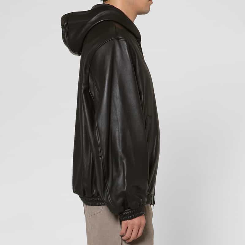 SSSTEIN SSSTEIN＜シュタイン＞ フーデッドレザージャケット BLACK