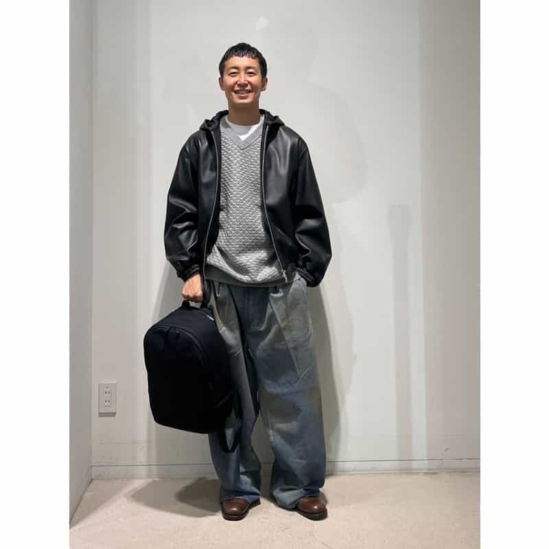 SSSTEIN SSSTEIN＜シュタイン＞ フーデッドレザージャケット BLACK