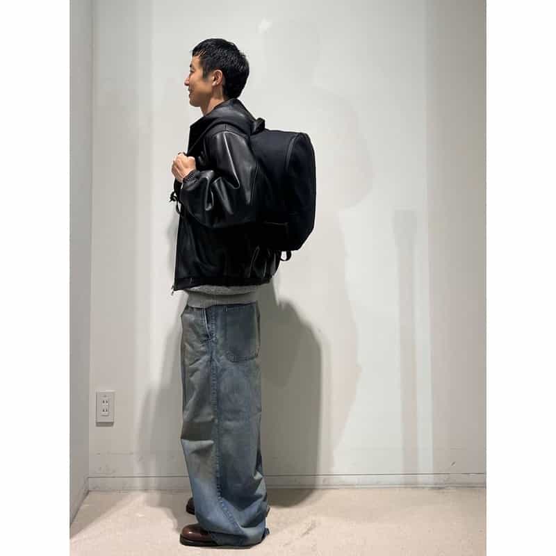 SSSTEIN SSSTEIN＜シュタイン＞ フーデッドレザージャケット BLACK