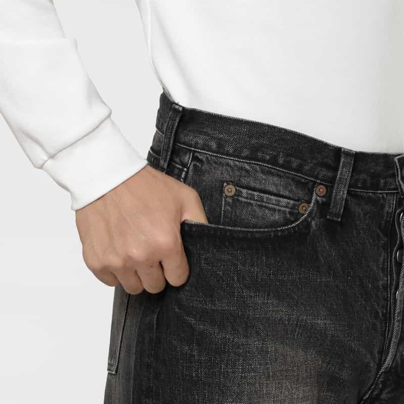 SSSTEIN SSSTEIN＜シュタイン＞ ルーズフィットデニムパンツ BLACK