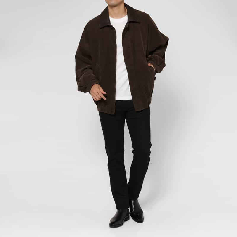 SSSTEIN SSSTEIN＜シュタイン＞ ヴィンテージ加工ジップアップコーデュロイジャケット BROWN