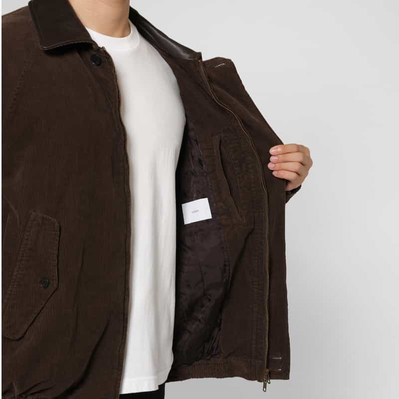 SSSTEIN SSSTEIN＜シュタイン＞ ヴィンテージ加工ジップアップコーデュロイジャケット BROWN