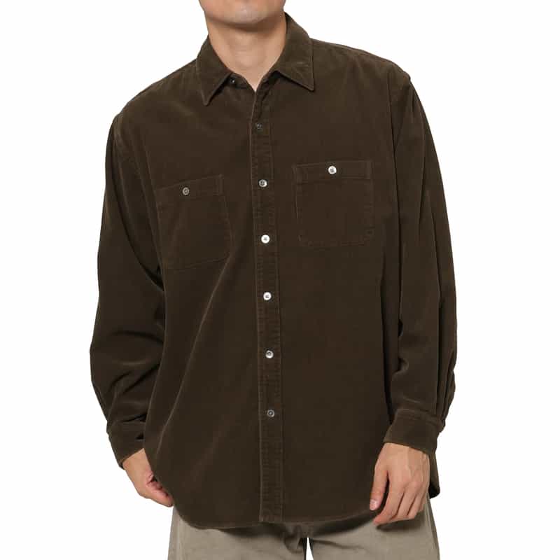 SSSTEIN SSSTEIN＜シュタイン＞ コーデュロイシャツ BROWN