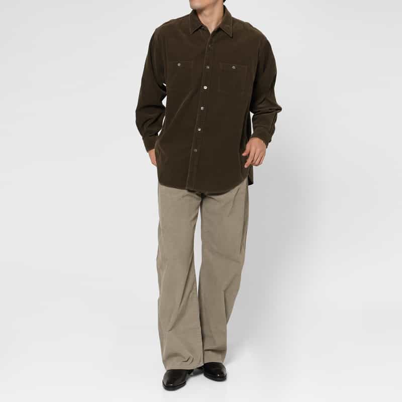 SSSTEIN SSSTEIN＜シュタイン＞ コーデュロイシャツ BROWN