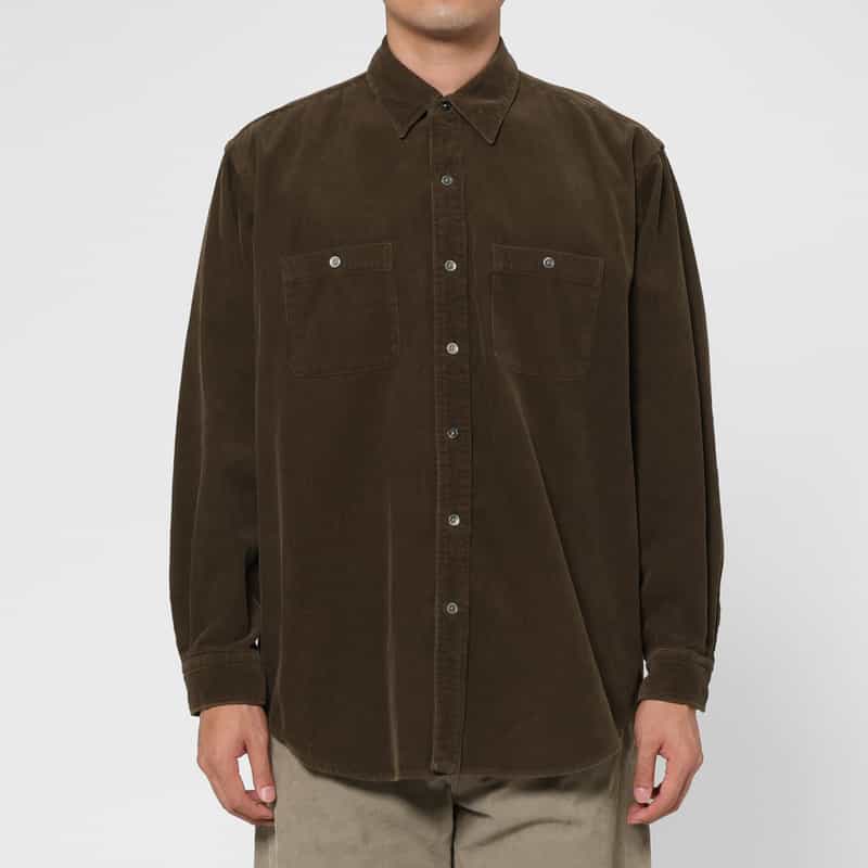 SSSTEIN SSSTEIN＜シュタイン＞ コーデュロイシャツ BROWN