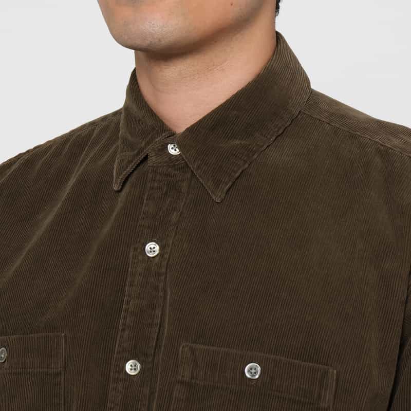 SSSTEIN SSSTEIN＜シュタイン＞ コーデュロイシャツ BROWN