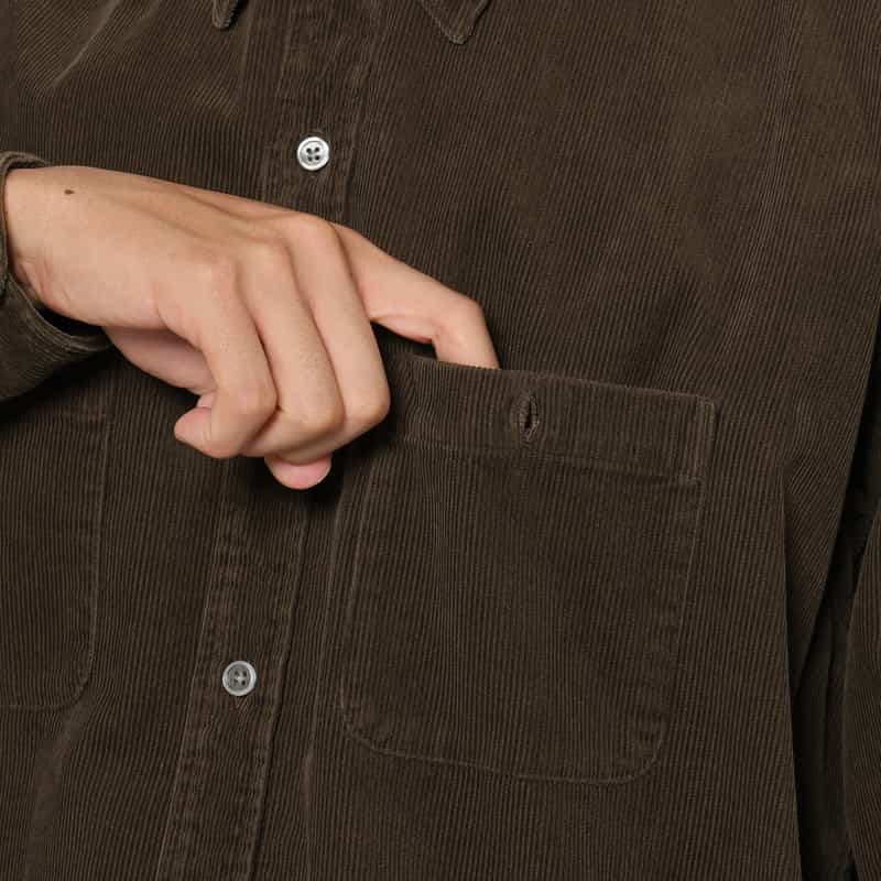 SSSTEIN SSSTEIN＜シュタイン＞ コーデュロイシャツ BROWN