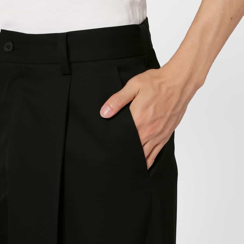 SSSTEIN SSSTEIN＜シュタイン＞ ウールワイドパンツ BLACK