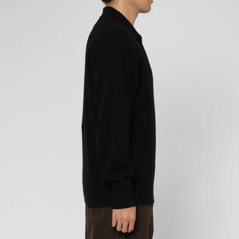 SSSTEIN SSSTEIN＜シュタイン＞ スキッパーカラーニットプルオーバー BLACK