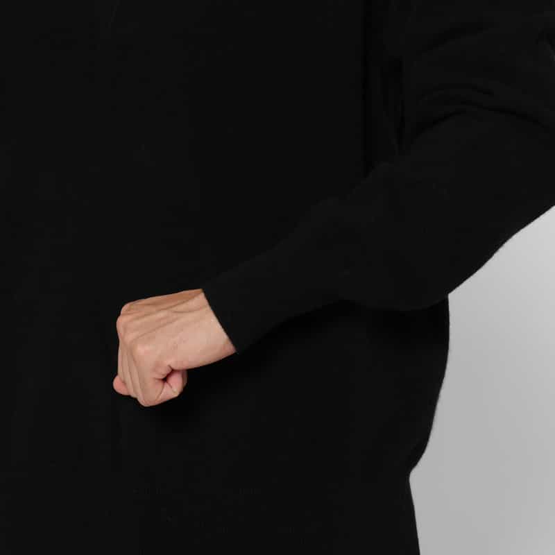 SSSTEIN SSSTEIN＜シュタイン＞ スキッパーカラーニットプルオーバー BLACK