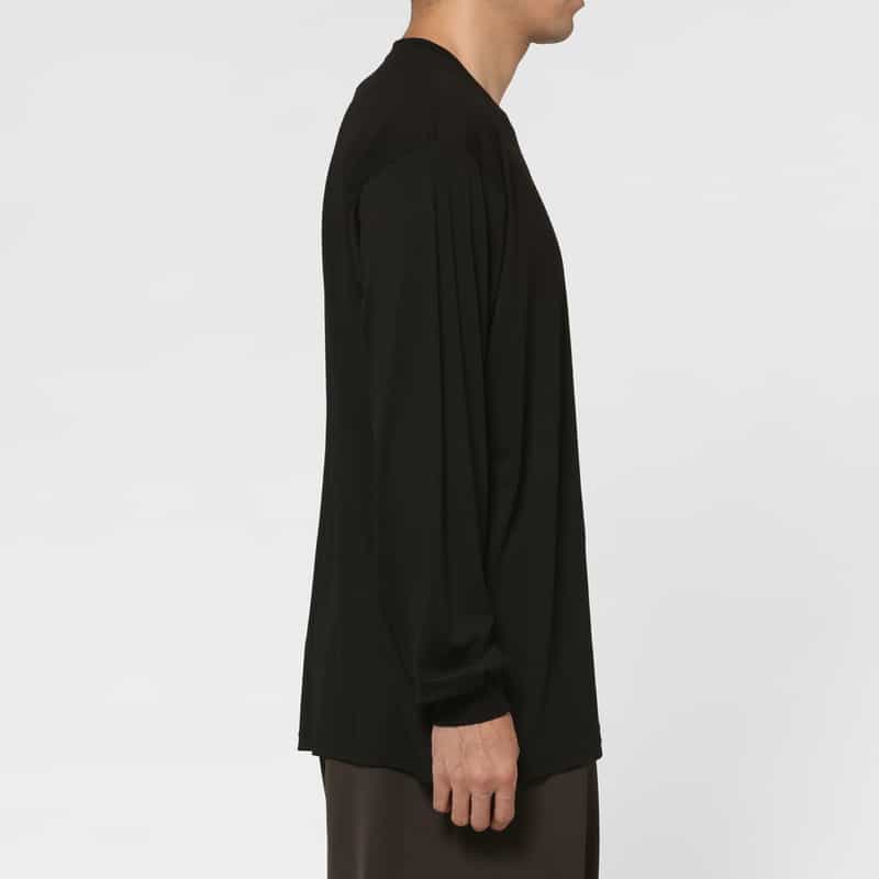 SSSTEIN SSSTEIN＜シュタイン＞ ウール素材ロングスリーブTシャツ BLACK