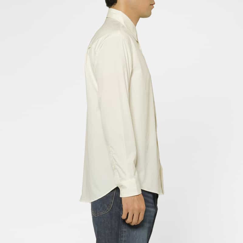 BARNEYS NEW YORK ストレッチ素材カジュアルシャツ WHITE