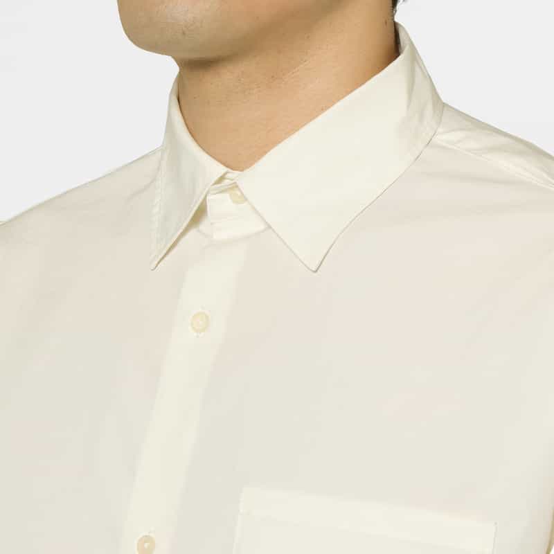 BARNEYS NEW YORK ストレッチ素材カジュアルシャツ WHITE