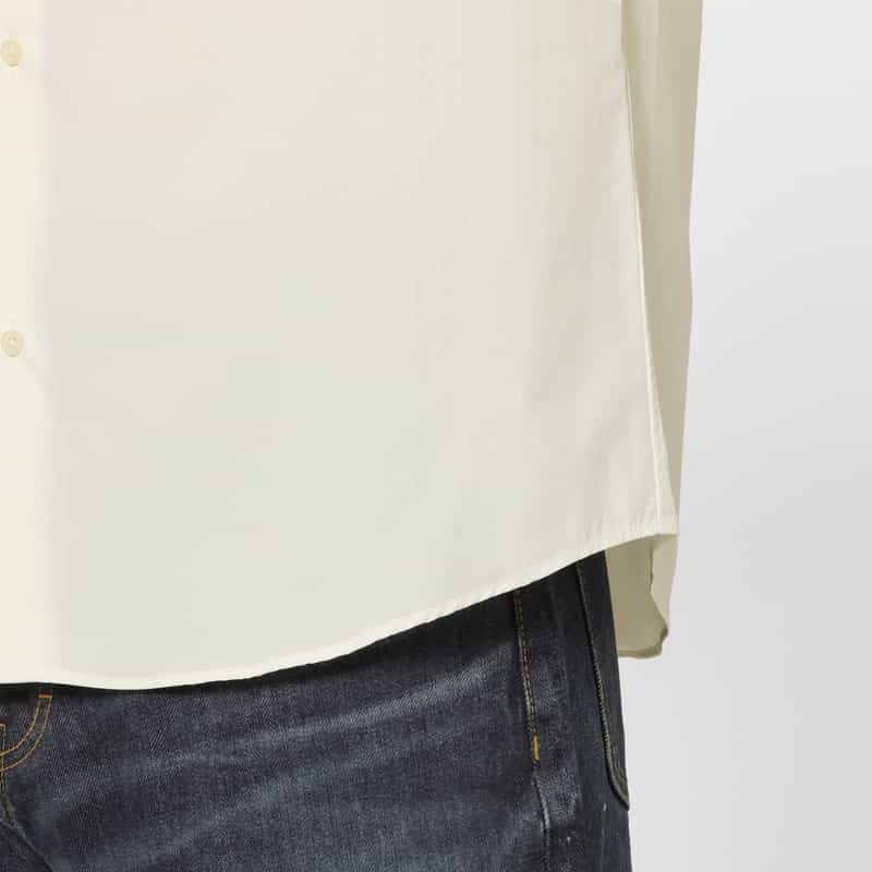 BARNEYS NEW YORK ストレッチ素材カジュアルシャツ WHITE