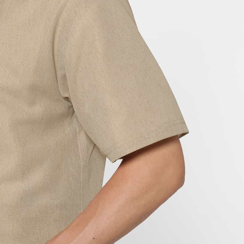 BARNEYS NEW YORK ジャージー素材ショートスリーブカーディガン BEIGE