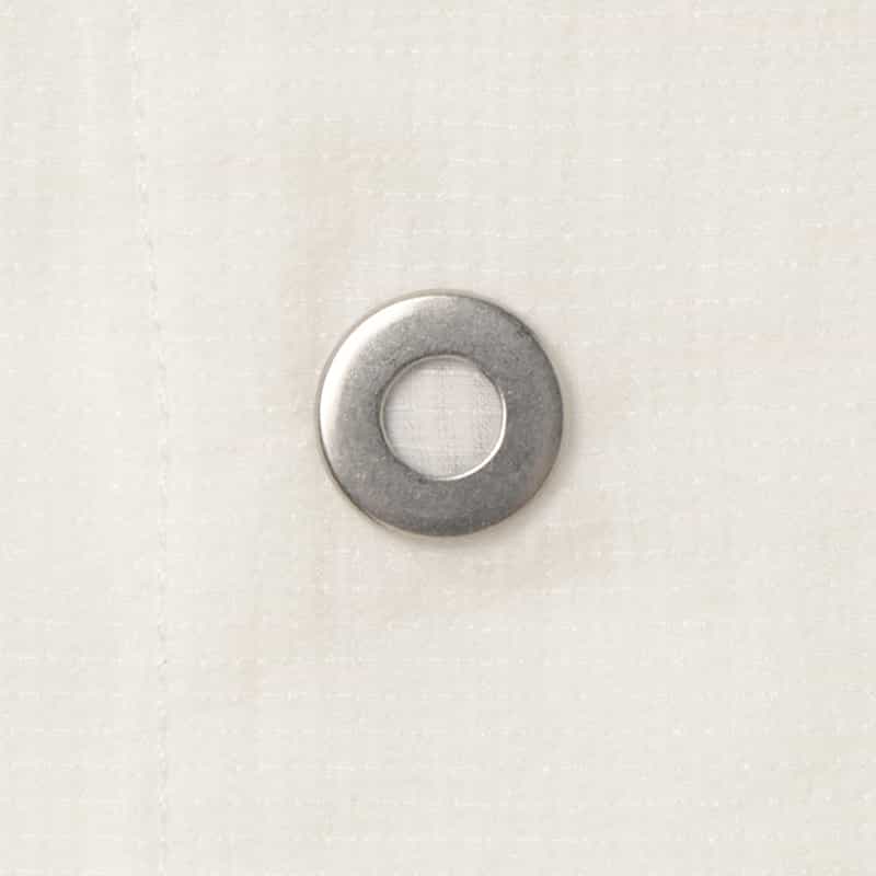BARNEYS NEW YORK フラフリップ素材ナイロンシャツ WHITE