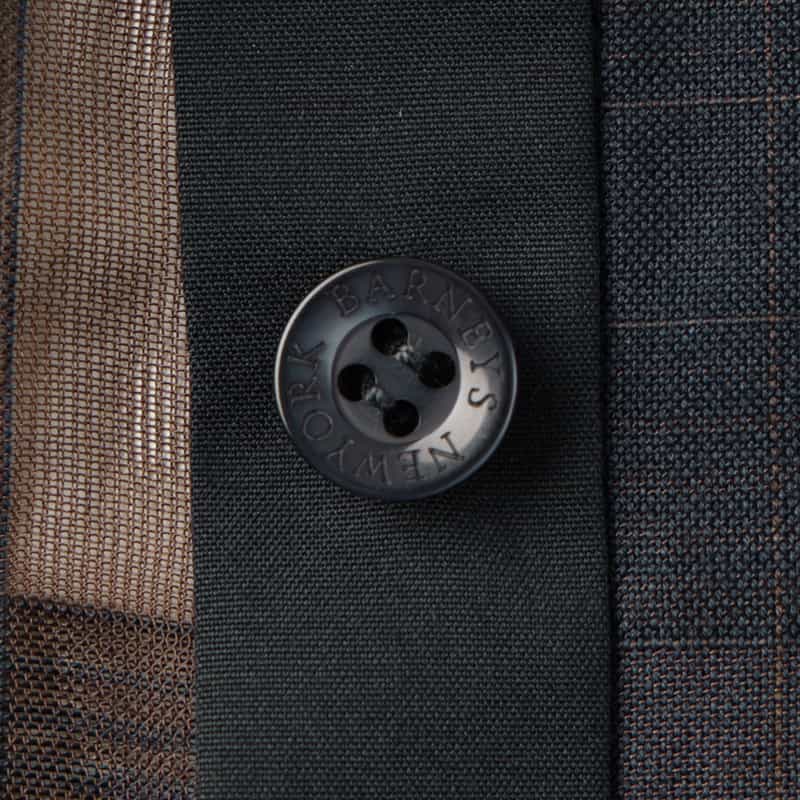 BARNEYS NEW YORK シアー素材チェック柄ミニドレス BROWN