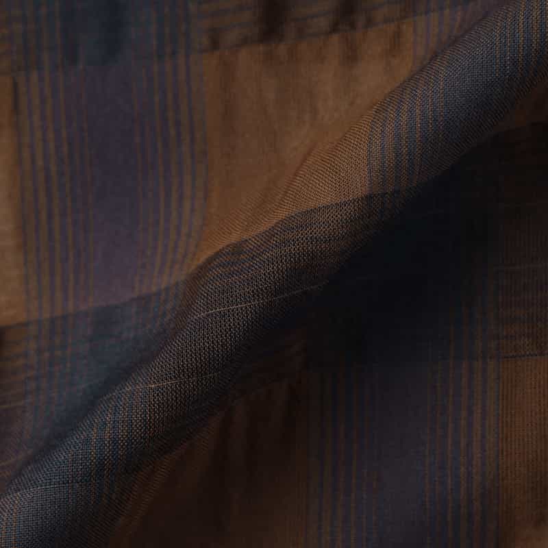 BARNEYS NEW YORK シアー素材チェック柄ミニドレス BROWN