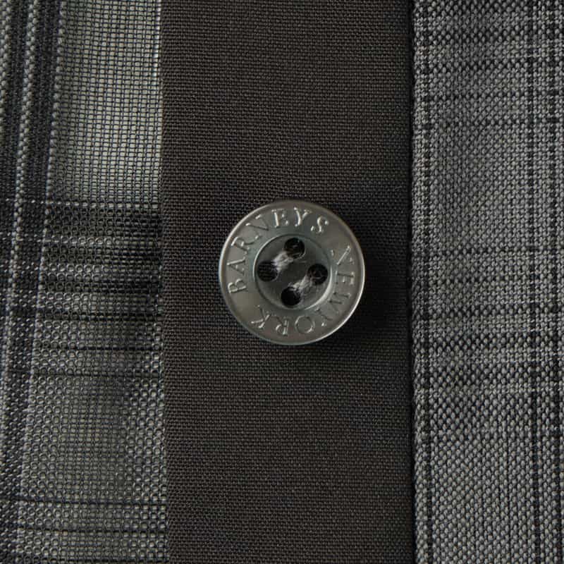 BARNEYS NEW YORK シアー素材チェック柄ミニドレス BLACK
