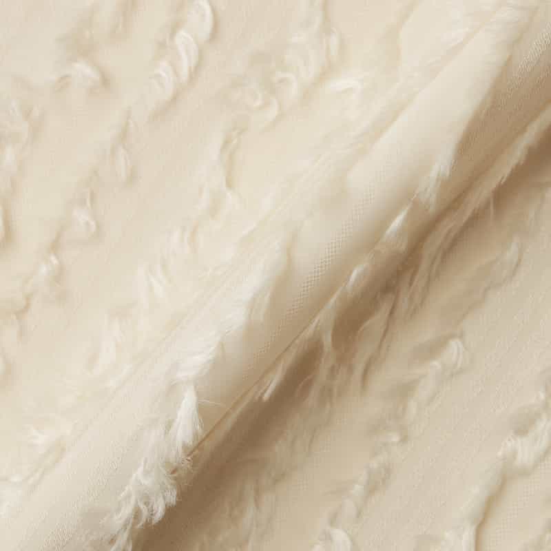 BARNEYS NEW YORK カットジャカード素材 ドローストリング付きワイドパンツ OFF WHITE