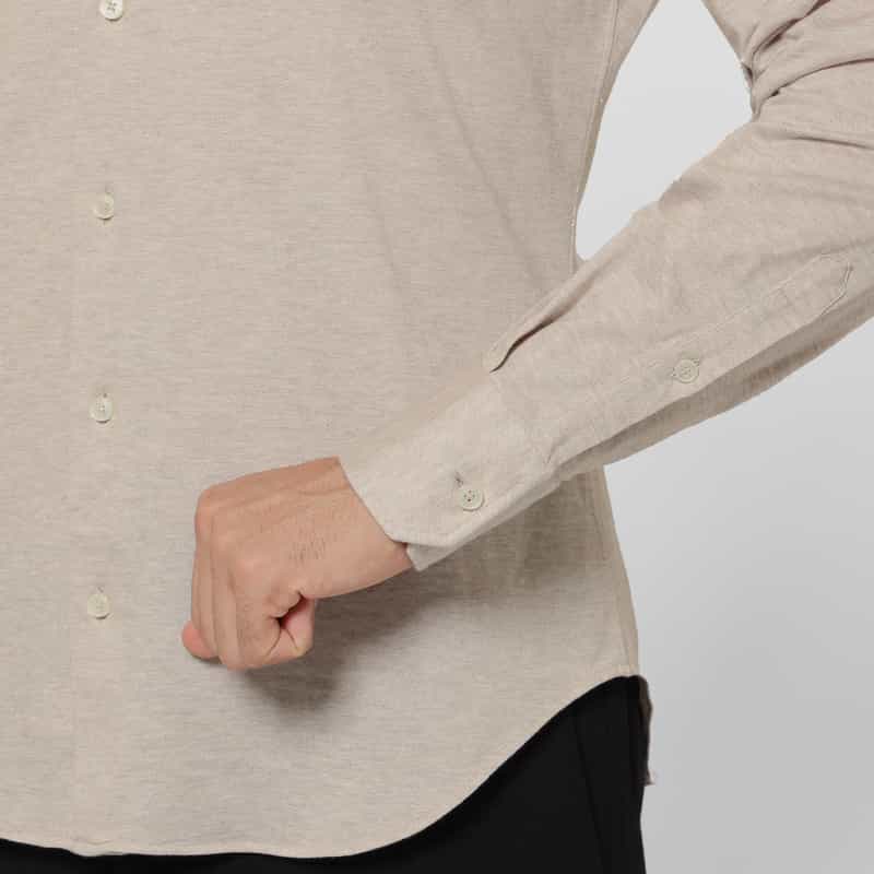 XACUS XACUS＜ザッカス＞ コットンジャージー素材シャツ BEIGE