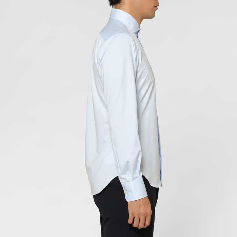 XACUS XACUS＜ザッカス＞ ストレッチ素材シャツ BLUE
