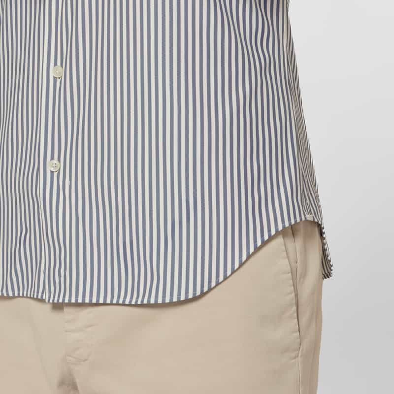 XACUS XACUS＜ザッカス＞ ストライプ柄ストレッチシャツ GRAY