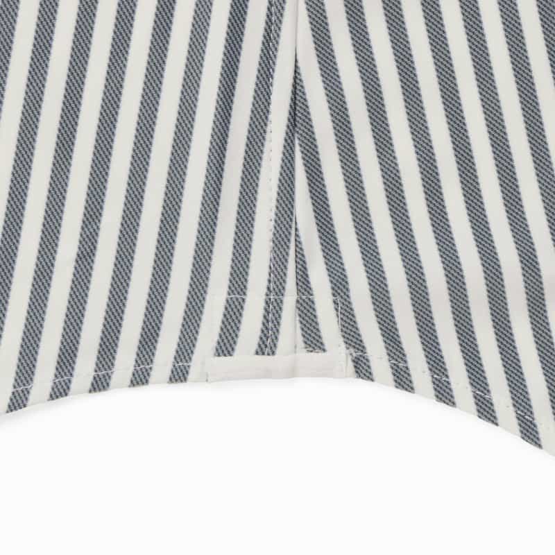XACUS XACUS＜ザッカス＞ ストライプ柄ストレッチシャツ GRAY