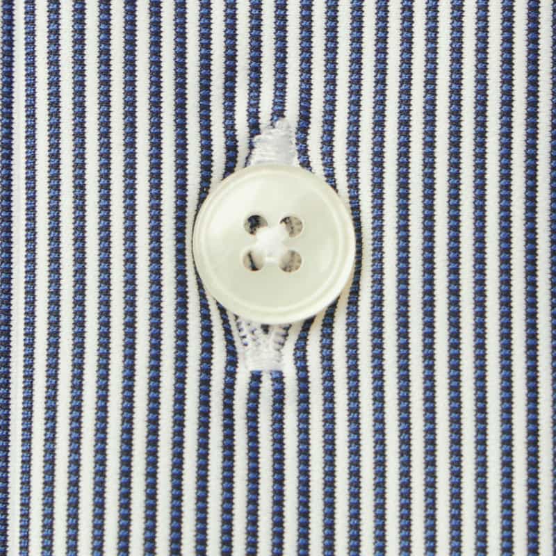 XACUS XACUS＜ザッカス＞ ピンストライプ柄ストレッチシャツ BLUE