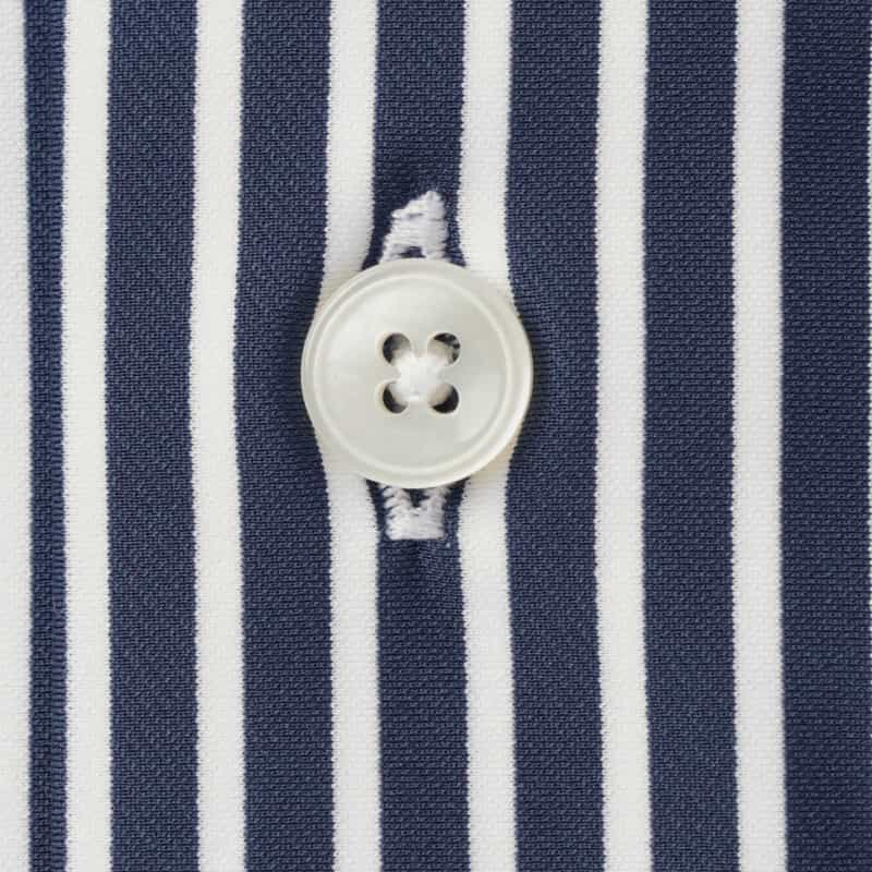 XACUS XACUS＜ザッカス＞ ストライプ柄ストレッチシャツ NAVY