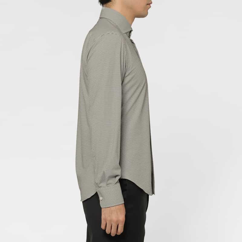 XACUS XACUS＜ザッカス＞ 千鳥柄ストレッチシャツ BLACK