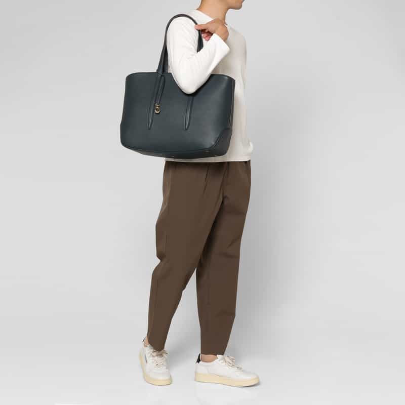 ETIAM ETIAM＜エティアム＞ レザートートバッグ NAVY