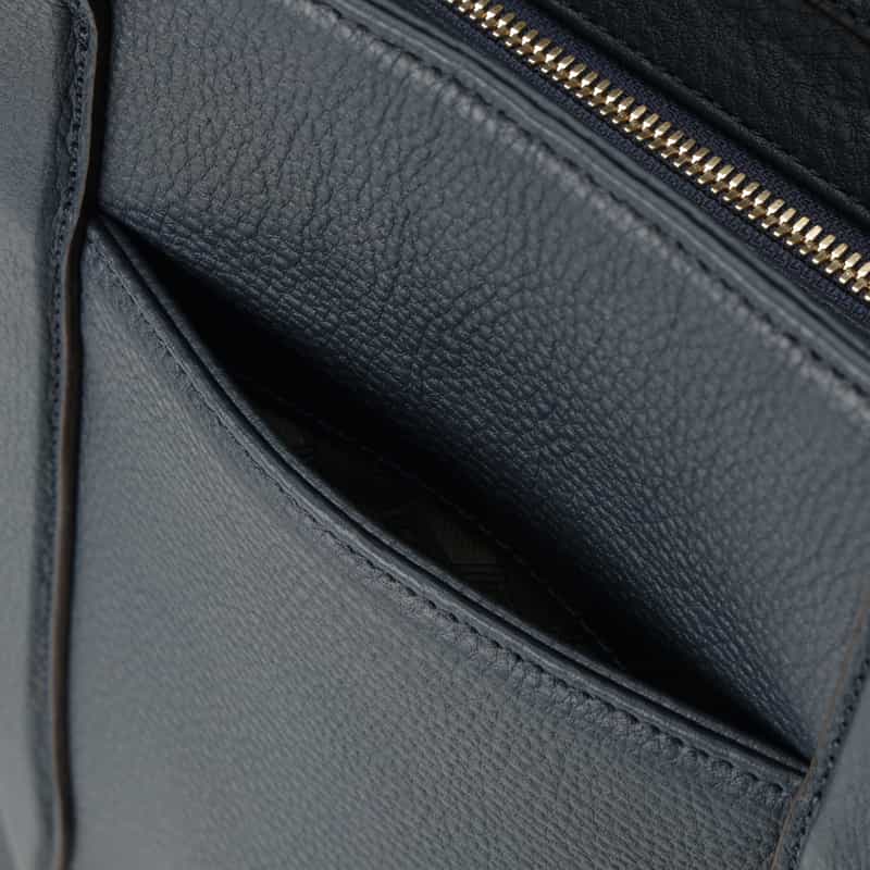 ETIAM ETIAM＜エティアム＞ レザートートバッグ NAVY