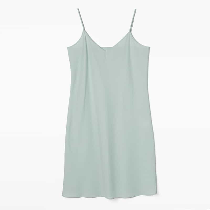 BARNEYS NEW YORK ウォッシャブル ソフトリネン素材サファリロングドレス（インナードレス付き） LIGHT GREEN