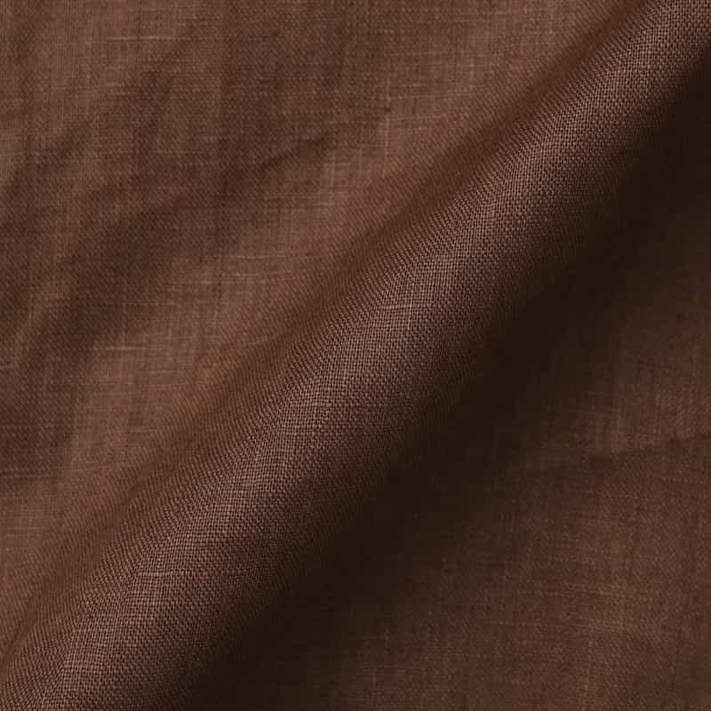 BARNEYS NEW YORK ウォッシャブル ソフトリネン素材サファリロングドレス（インナードレス付き） BROWN