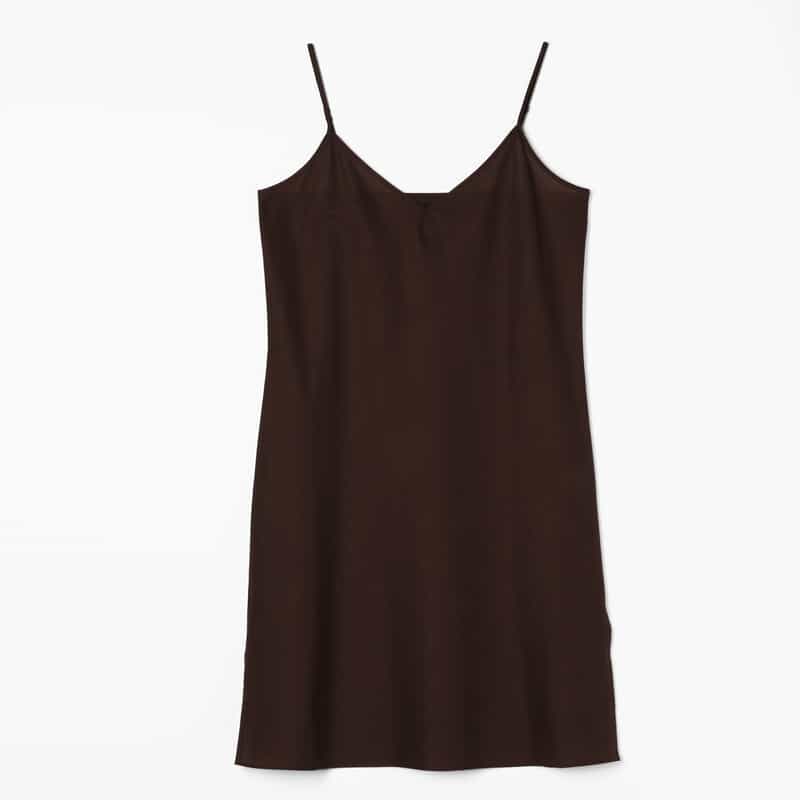 BARNEYS NEW YORK ウォッシャブル ソフトリネン素材サファリロングドレス（インナードレス付き） BROWN