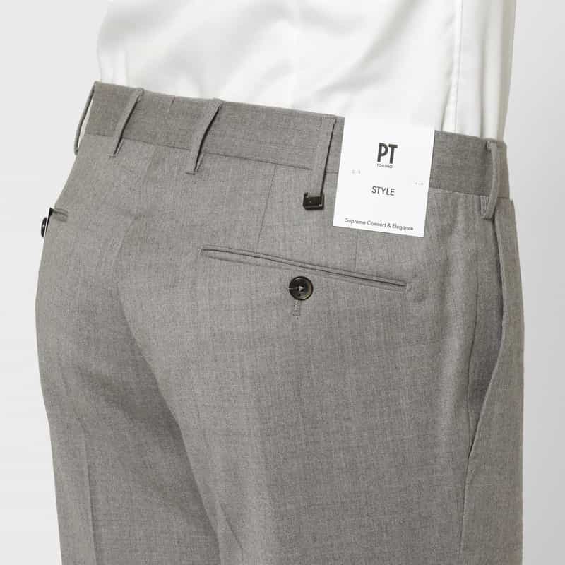 PT TORINO PT TORINO ＜ピーティー トリノ＞  フランネル素材スリムパンツ“SLIM" LT GRAY