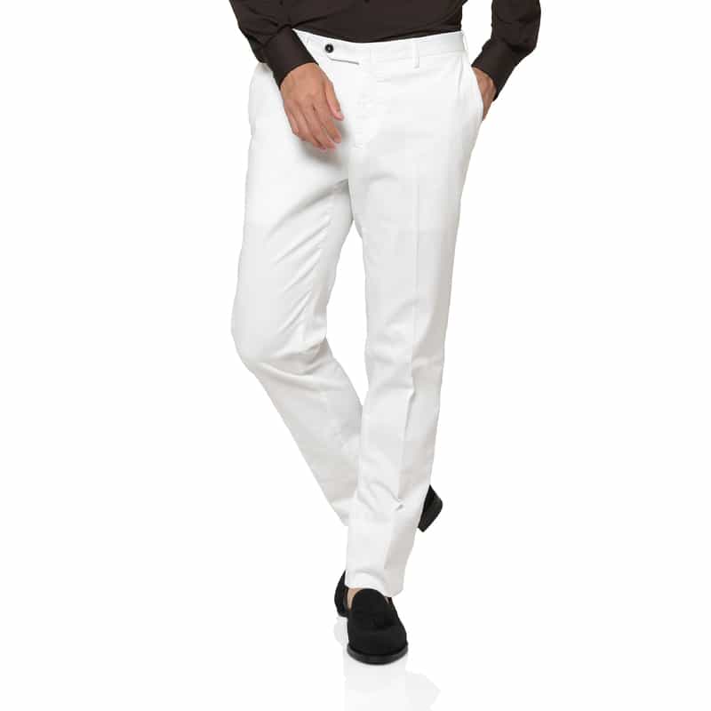 PT TORINO PT TORINO＜ピーティー トリノ＞ テーパードパンツ“SLIM FIT" WHITE