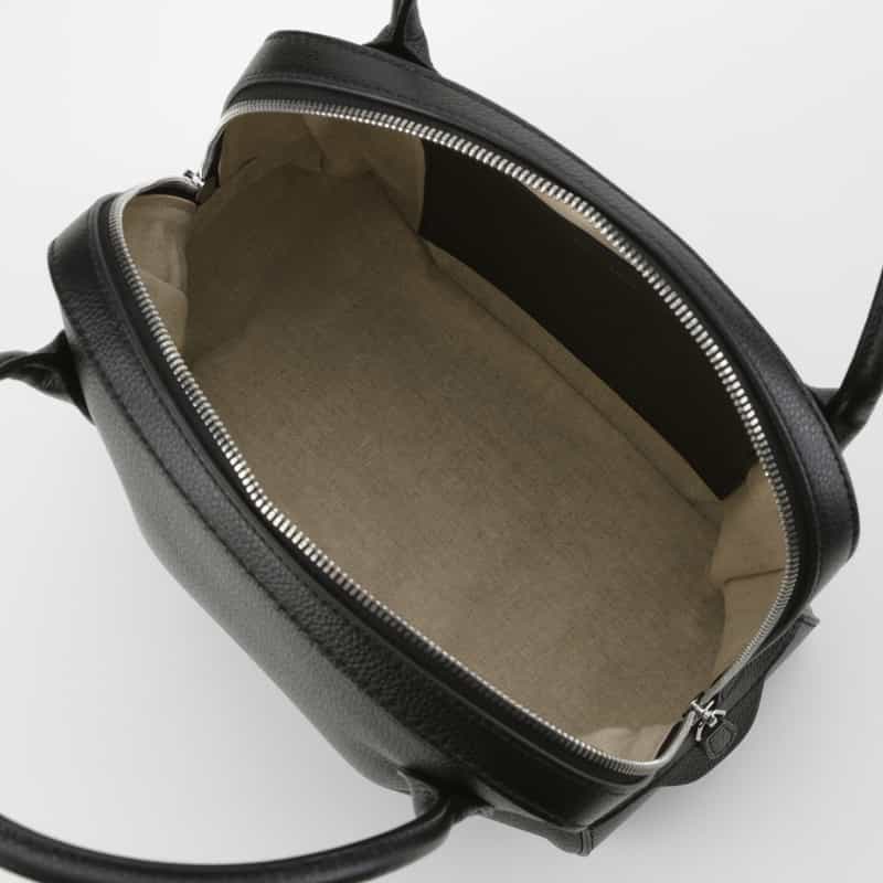 MAISON CANAU MAISON CANAU ＜メゾン カナウ＞ ラウンドボストンバッグ（M） BLACK