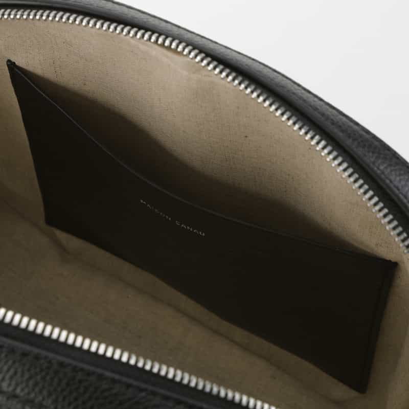 MAISON CANAU MAISON CANAU ＜メゾン カナウ＞ ラウンドボストンバッグ（M） BLACK
