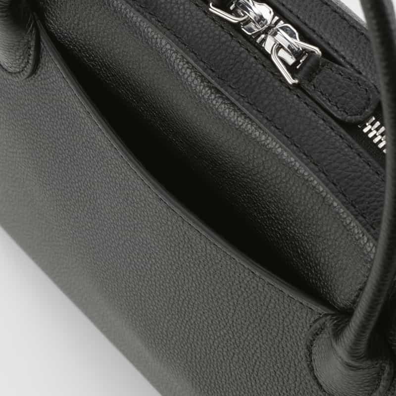 MAISON CANAU MAISON CANAU ＜メゾン カナウ＞ ラウンドボストンバッグ（M） BLACK