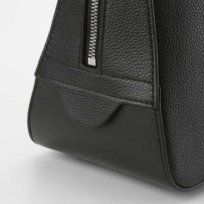 MAISON CANAU MAISON CANAU ＜メゾン カナウ＞ ラウンドボストンバッグ（M） BLACK