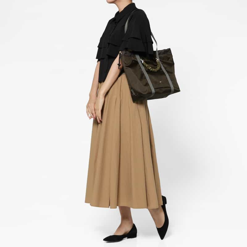 ZATTU ZATTU ＜ザッツ＞ ダブルハンドル ナイロントートバッグ "JAM-LQ" DARK BROWN