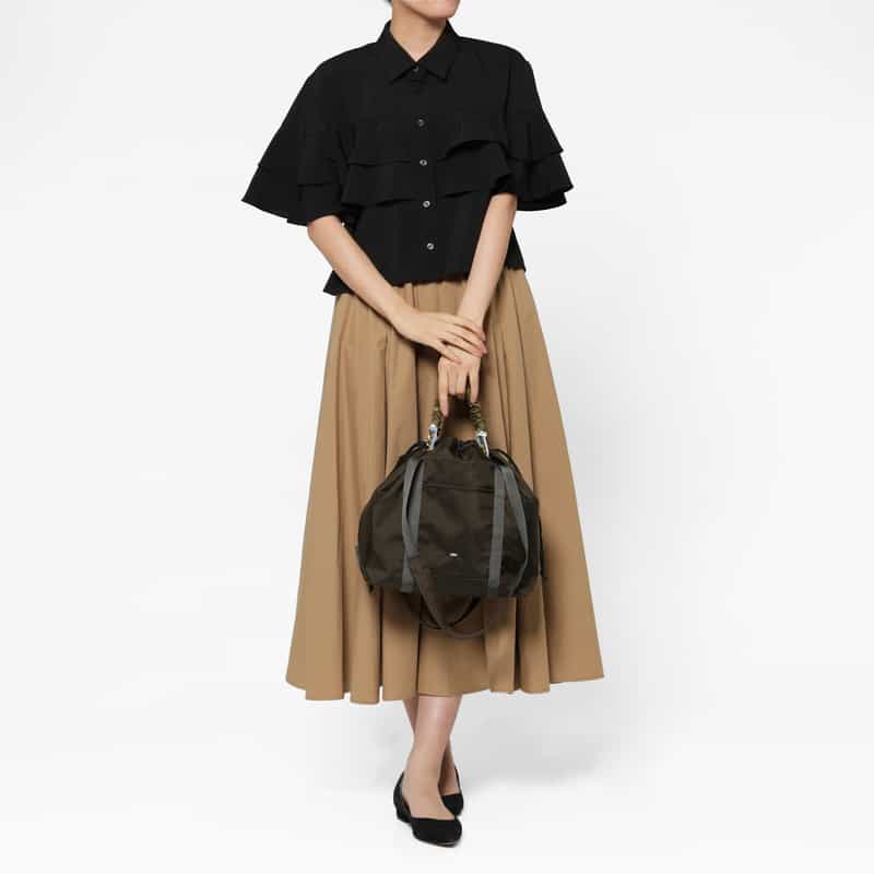 ZATTU ZATTU ＜ザッツ＞ ダブルハンドル ナイロントートバッグ "JAM-LQ" DARK BROWN
