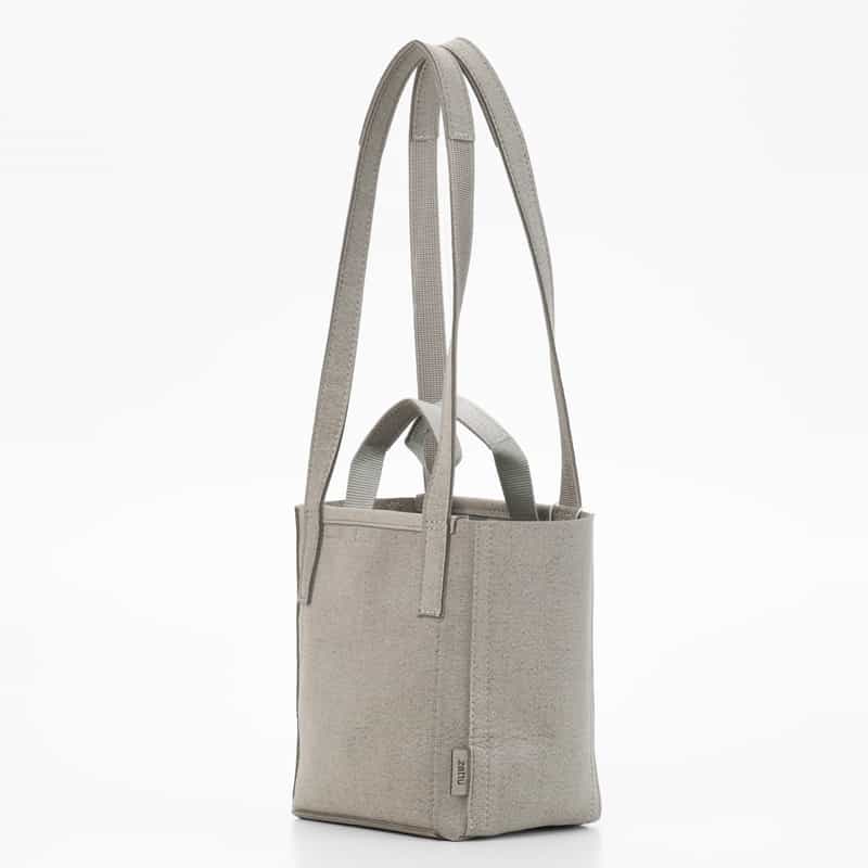 ZATTU ZATTU ＜ザッツ＞ ダブルハンドルミニトートバッグ "CIMA" LIGHT GRAY