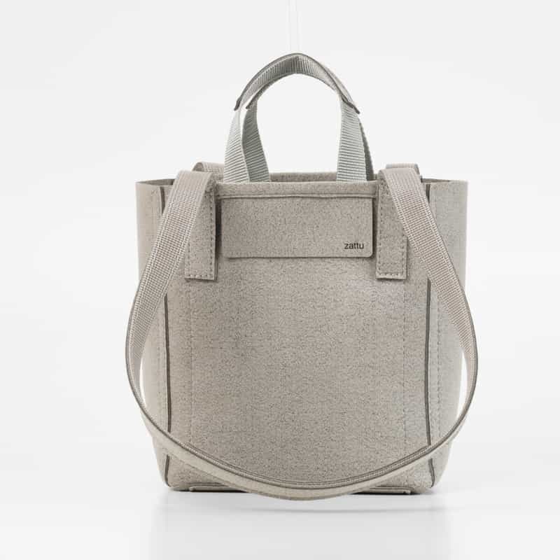 ZATTU ZATTU ＜ザッツ＞ ダブルハンドルミニトートバッグ "CIMA" LIGHT GRAY