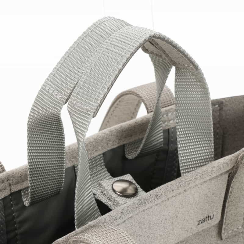 ZATTU ZATTU ＜ザッツ＞ ダブルハンドルミニトートバッグ "CIMA" LIGHT GRAY