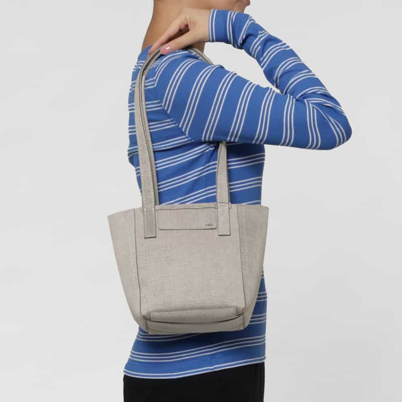 ZATTU ZATTU ＜ザッツ＞ ダブルハンドルミニトートバッグ "CIMA" LIGHT GRAY