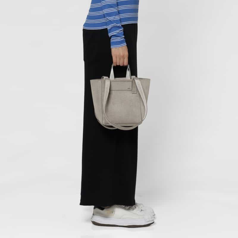 ZATTU ZATTU ＜ザッツ＞ ダブルハンドルミニトートバッグ "CIMA" LIGHT GRAY