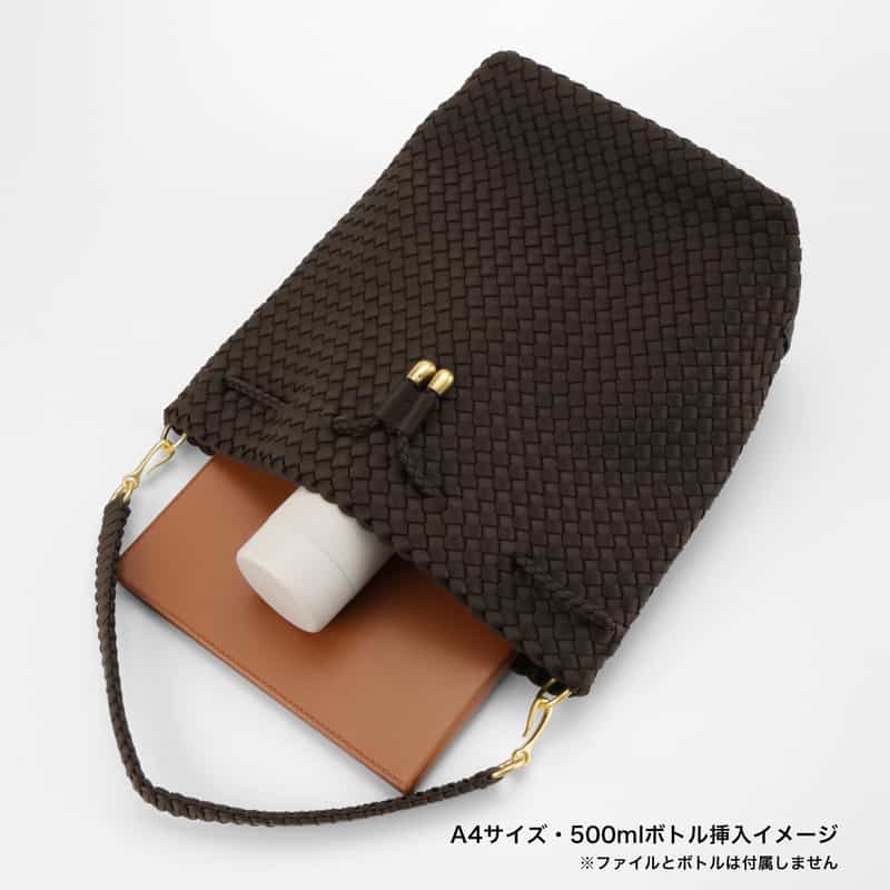 NAGHEDI NAGHEDI ＜ナゲディ＞ バケットバッグ “Mercer Large Bucket“ DARK BROWN
